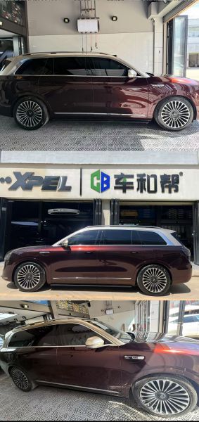 问界M9装贴TPU-黑玫瑰